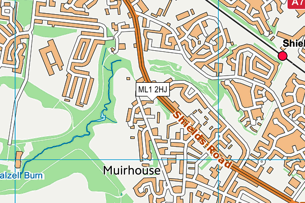 ML1 2HJ map - OS VectorMap District (Ordnance Survey) ML1 2HJ map - OS VectorMap District (Ordnance Survey)
