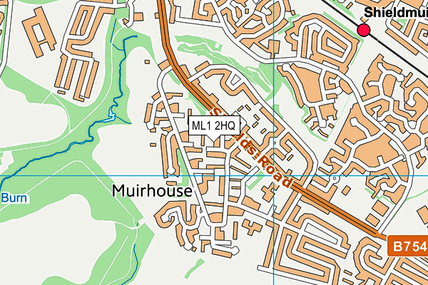 ML1 2HQ map - OS VectorMap District (Ordnance Survey)