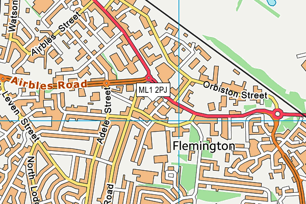 ML1 2PJ map - OS VectorMap District (Ordnance Survey) ML1 2PJ map - OS VectorMap District (Ordnance Survey)