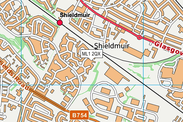 ML1 2QX map - OS VectorMap District (Ordnance Survey) ML1 2QX map - OS VectorMap District (Ordnance Survey)
