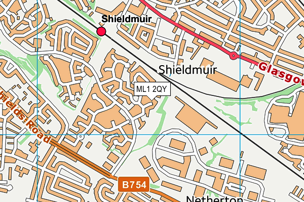 ML1 2QY map - OS VectorMap District (Ordnance Survey) ML1 2QY map - OS VectorMap District (Ordnance Survey)