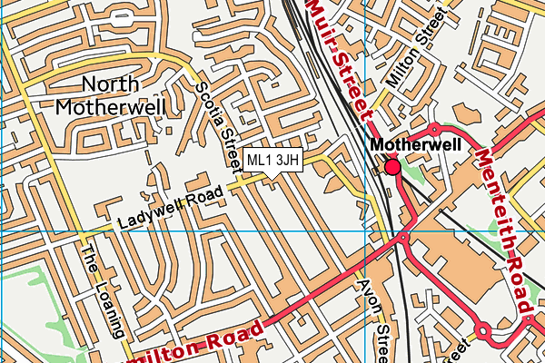 ML1 3JH map - OS VectorMap District (Ordnance Survey)