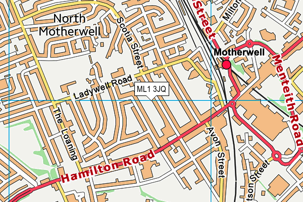 ML1 3JQ map - OS VectorMap District (Ordnance Survey) ML1 3JQ map - OS VectorMap District (Ordnance Survey)