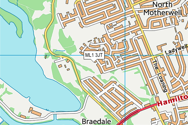 ML1 3JT map - OS VectorMap District (Ordnance Survey)