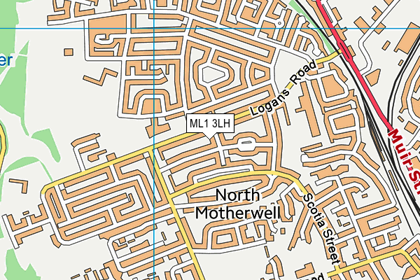 ML1 3LH map - OS VectorMap District (Ordnance Survey) ML1 3LH map - OS VectorMap District (Ordnance Survey)