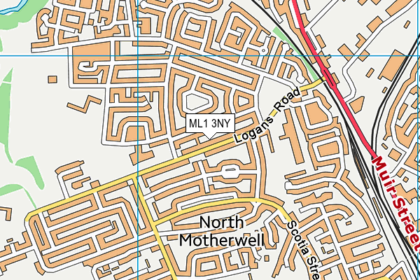 ML1 3NY map - OS VectorMap District (Ordnance Survey) ML1 3NY map - OS VectorMap District (Ordnance Survey)
