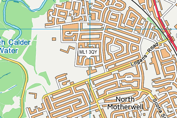 ML1 3QY map - OS VectorMap District (Ordnance Survey) ML1 3QY map - OS VectorMap District (Ordnance Survey)