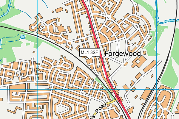 ML1 3SF map - OS VectorMap District (Ordnance Survey)
