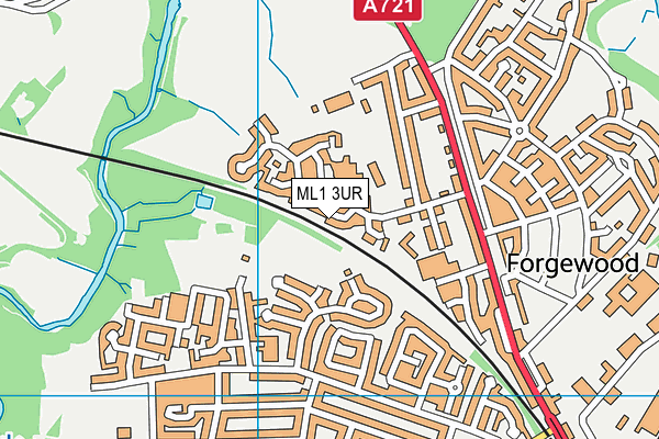 ML1 3UR map - OS VectorMap District (Ordnance Survey) ML1 3UR map - OS VectorMap District (Ordnance Survey)