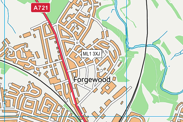 ML1 3XJ map - OS VectorMap District (Ordnance Survey) ML1 3XJ map - OS VectorMap District (Ordnance Survey)