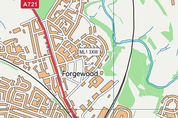 ML1 3XW map - OS VectorMap District (Ordnance Survey) ML1 3XW map - OS VectorMap District (Ordnance Survey)