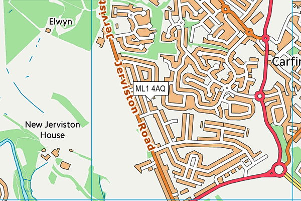 ML1 4AQ map - OS VectorMap District (Ordnance Survey) ML1 4AQ map - OS VectorMap District (Ordnance Survey)