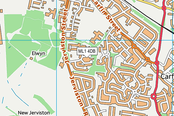 ML1 4DB map - OS VectorMap District (Ordnance Survey) ML1 4DB map - OS VectorMap District (Ordnance Survey)