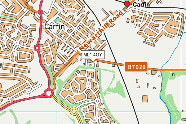 ML1 4GY map - OS VectorMap District (Ordnance Survey) ML1 4GY map - OS VectorMap District (Ordnance Survey)