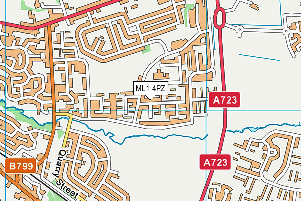 ML1 4PZ map - OS VectorMap District (Ordnance Survey) ML1 4PZ map - OS VectorMap District (Ordnance Survey)