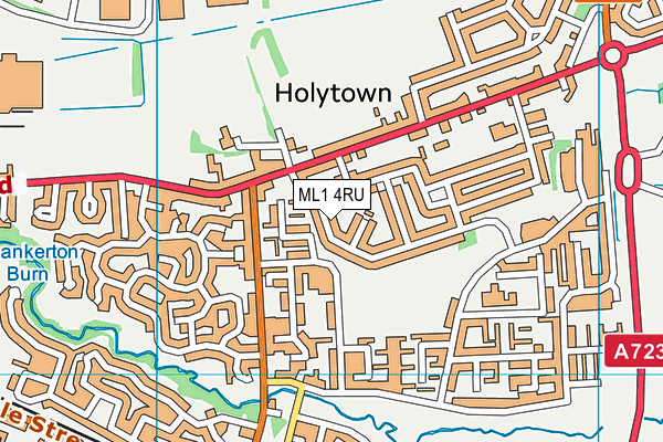 ML1 4RU map - OS VectorMap District (Ordnance Survey) ML1 4RU map - OS VectorMap District (Ordnance Survey)