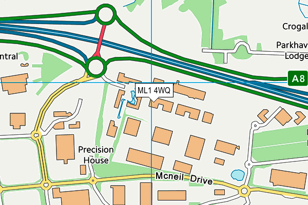 ML1 4WQ map - OS VectorMap District (Ordnance Survey) ML1 4WQ map - OS VectorMap District (Ordnance Survey)