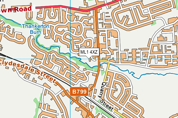 ML1 4XZ map - OS VectorMap District (Ordnance Survey) ML1 4XZ map - OS VectorMap District (Ordnance Survey)