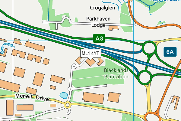 ML1 4YT map - OS VectorMap District (Ordnance Survey) ML1 4YT map - OS VectorMap District (Ordnance Survey)