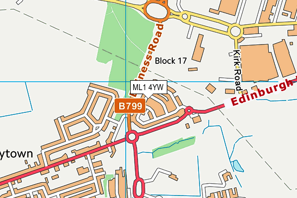 ML1 4YW map - OS VectorMap District (Ordnance Survey) ML1 4YW map - OS VectorMap District (Ordnance Survey)