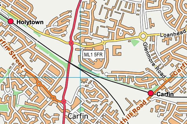 ML1 5FR map - OS VectorMap District (Ordnance Survey) ML1 5FR map - OS VectorMap District (Ordnance Survey)