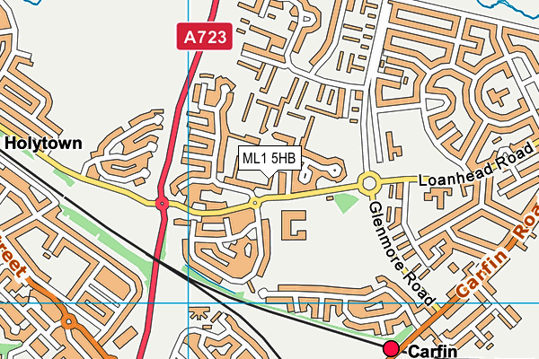 ML1 5HB map - OS VectorMap District (Ordnance Survey) ML1 5HB map - OS VectorMap District (Ordnance Survey)