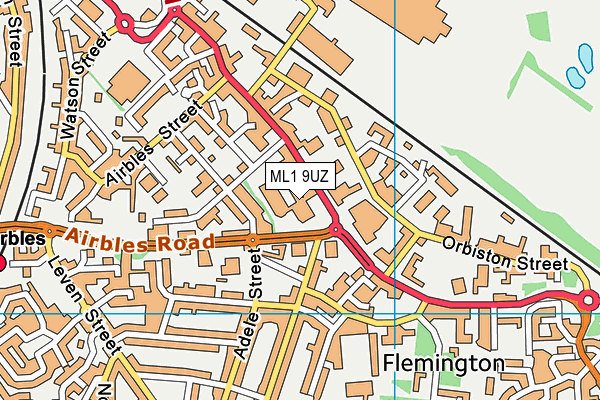 ML1 9UZ map - OS VectorMap District (Ordnance Survey) ML1 9UZ map - OS VectorMap District (Ordnance Survey)