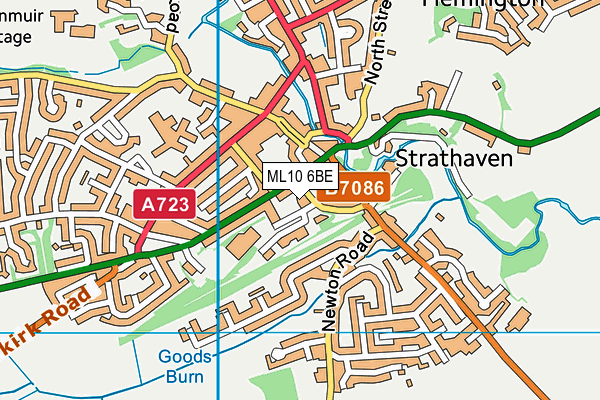 ML10 6BE map - OS VectorMap District (Ordnance Survey) ML10 6BE map - OS VectorMap District (Ordnance Survey)