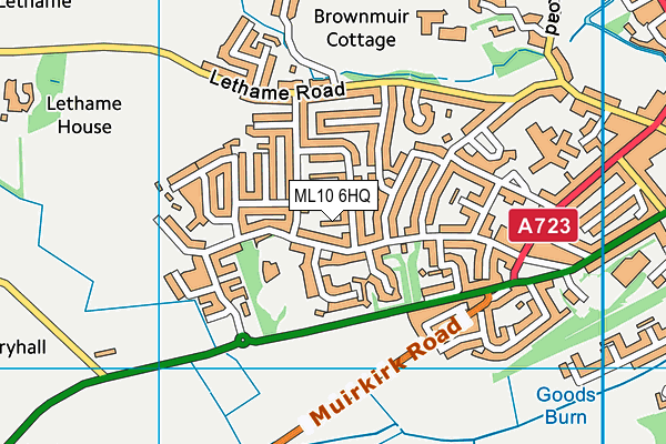 ML10 6HQ map - OS VectorMap District (Ordnance Survey) ML10 6HQ map - OS VectorMap District (Ordnance Survey)