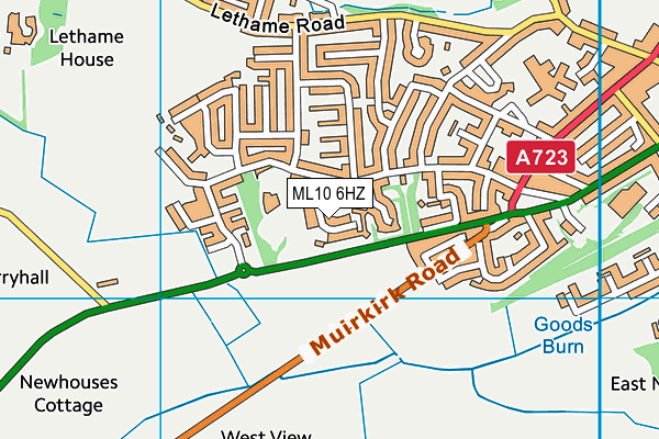 ML10 6HZ map - OS VectorMap District (Ordnance Survey)