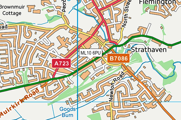 ML10 6PU map - OS VectorMap District (Ordnance Survey)