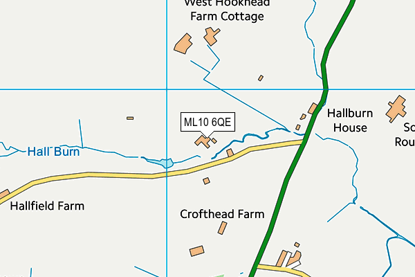 ML10 6QE map - OS VectorMap District (Ordnance Survey) ML10 6QE map - OS VectorMap District (Ordnance Survey)