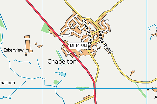 ML10 6RJ map - OS VectorMap District (Ordnance Survey) ML10 6RJ map - OS VectorMap District (Ordnance Survey)