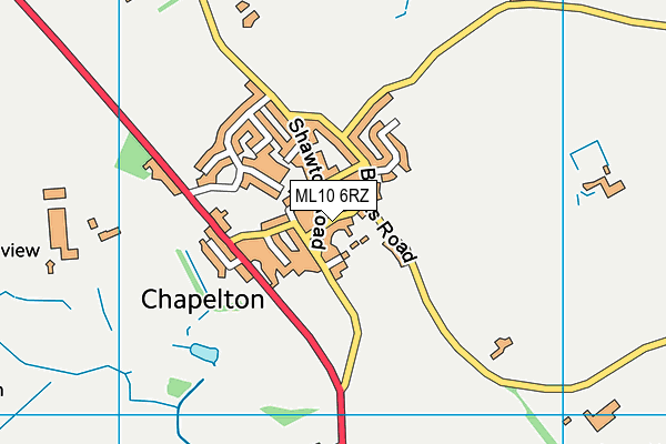 ML10 6RZ map - OS VectorMap District (Ordnance Survey) ML10 6RZ map - OS VectorMap District (Ordnance Survey)