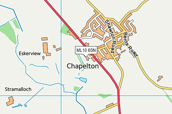ML10 6SN map - OS VectorMap District (Ordnance Survey) ML10 6SN map - OS VectorMap District (Ordnance Survey)