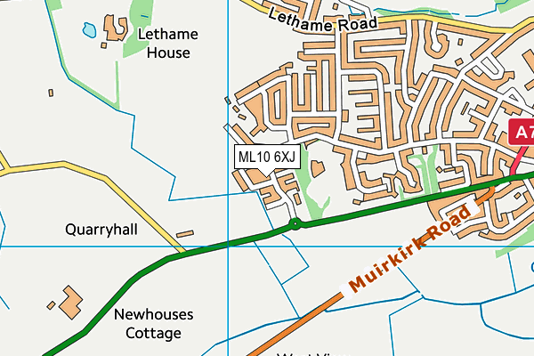 ML10 6XJ map - OS VectorMap District (Ordnance Survey) ML10 6XJ map - OS VectorMap District (Ordnance Survey)