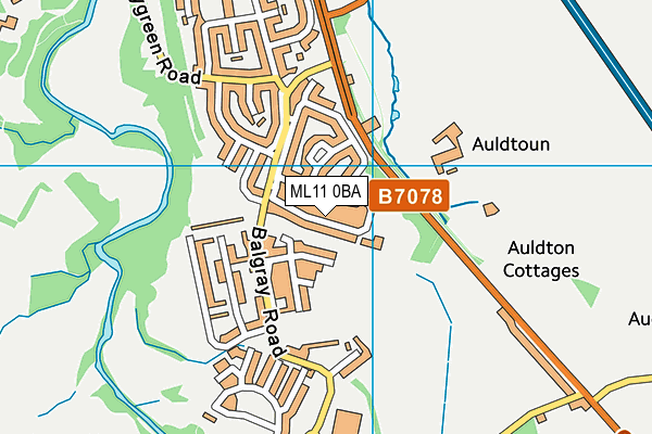 ML11 0BA map - OS VectorMap District (Ordnance Survey)