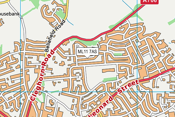 ML11 7AS map - OS VectorMap District (Ordnance Survey)