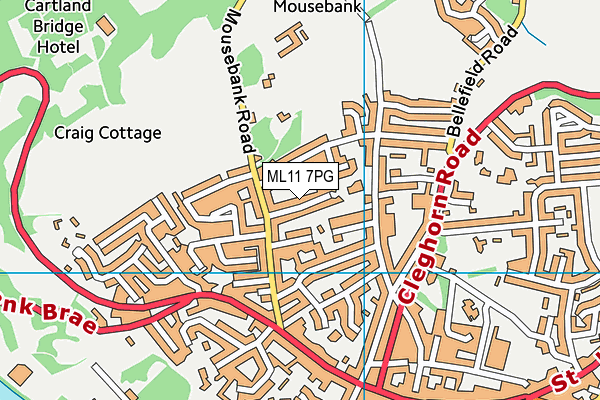 ML11 7PG map - OS VectorMap District (Ordnance Survey) ML11 7PG map - OS VectorMap District (Ordnance Survey)