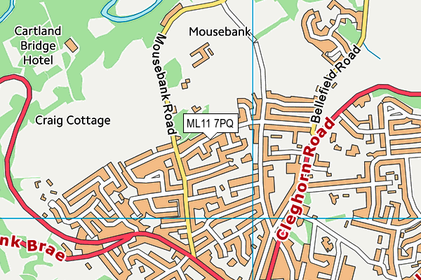 ML11 7PQ map - OS VectorMap District (Ordnance Survey)