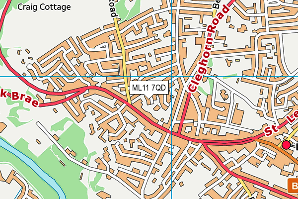 ML11 7QD map - OS VectorMap District (Ordnance Survey)