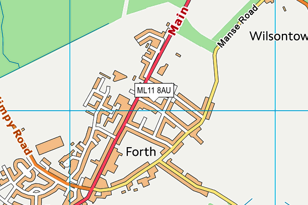 ML11 8AU map - OS VectorMap District (Ordnance Survey) ML11 8AU map - OS VectorMap District (Ordnance Survey)