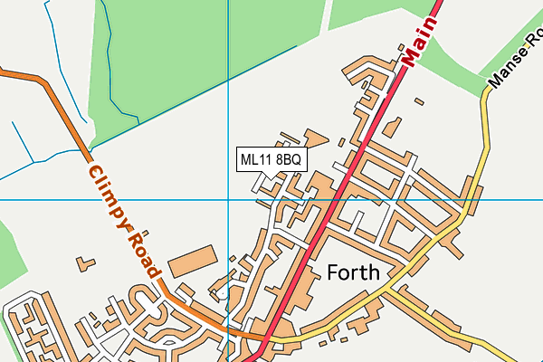ML11 8BQ map - OS VectorMap District (Ordnance Survey) ML11 8BQ map - OS VectorMap District (Ordnance Survey)