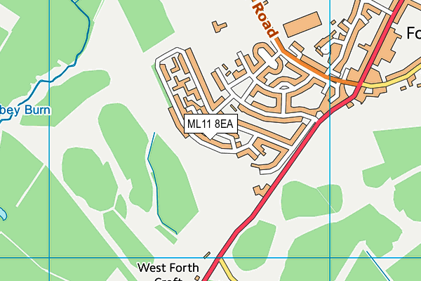 ML11 8EA map - OS VectorMap District (Ordnance Survey) ML11 8EA map - OS VectorMap District (Ordnance Survey)