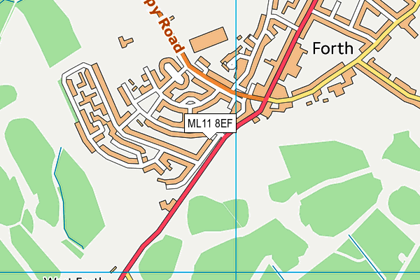 ML11 8EF map - OS VectorMap District (Ordnance Survey)