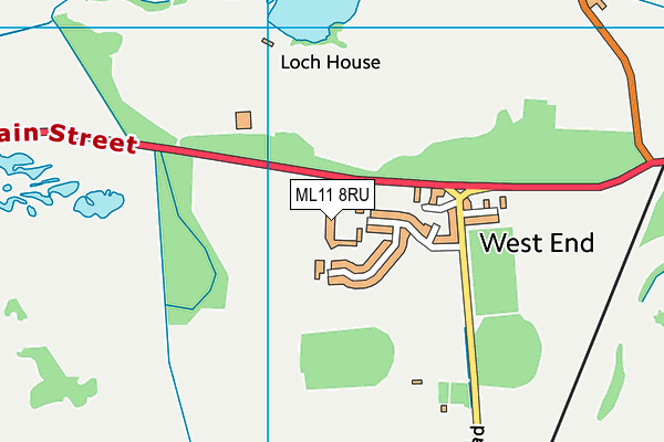 ML11 8RU map - OS VectorMap District (Ordnance Survey) ML11 8RU map - OS VectorMap District (Ordnance Survey)