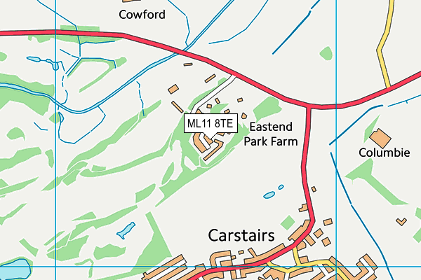 ML11 8TE map - OS VectorMap District (Ordnance Survey) ML11 8TE map - OS VectorMap District (Ordnance Survey)