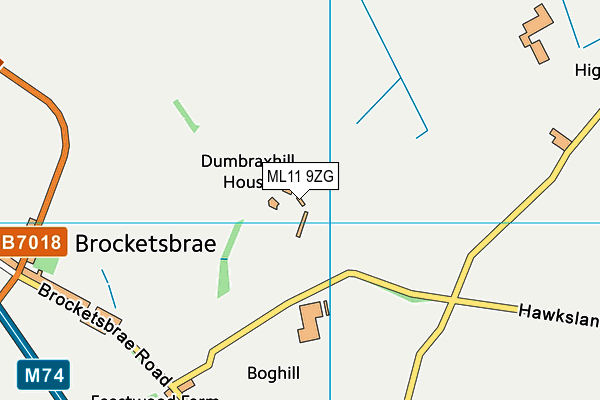 ML11 9ZG map - OS VectorMap District (Ordnance Survey) ML11 9ZG map - OS VectorMap District (Ordnance Survey)
