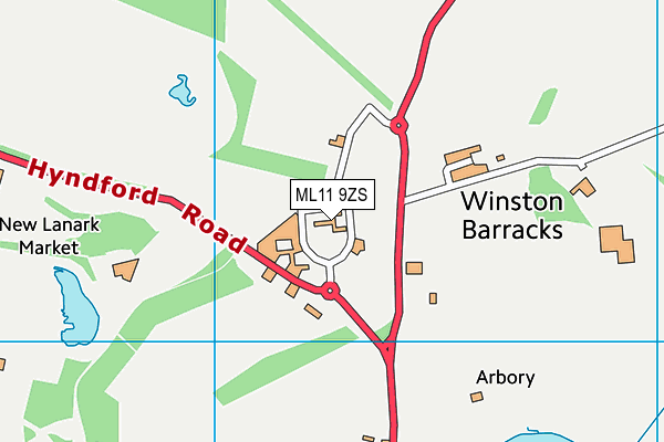 ML11 9ZS map - OS VectorMap District (Ordnance Survey) ML11 9ZS map - OS VectorMap District (Ordnance Survey)