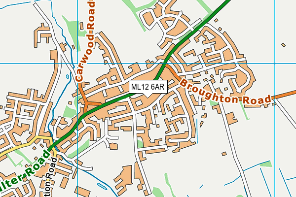 ML12 6AR map - OS VectorMap District (Ordnance Survey) ML12 6AR map - OS VectorMap District (Ordnance Survey)